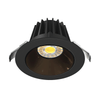 Lotus LED Lights JXL-COB04-R15W-5CCT-BK-4RR-SM-BC - 4 inch Round Recessed Economy LED Downlight - 15 Watt - 5CCT Selectable - Black Chrome Reflector - Black Trim