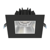 Lotus LED Lights JXL-COB04-S15W-5CCT-BK-4SR-SM-AZ - 4 inch Square Recessed Economy LED Downlight - 15 Watt - 5CCT Selectable - Alzak Reflector - Black Trim