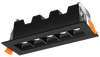 Lotus LED Lights JXL-TXH05-T11W-5CCT-BK-45° - 5 LED Linear Recessed Downlight - 11 Watt - 5CCT Selectable - Black Trim - 45 Deg.Beam Spread