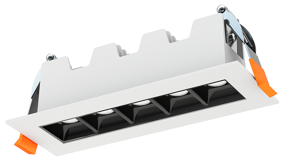 Lotus LED Lights JXL-TXH05-T11W-5CCT-WH-30° - 5 LED Linear Recessed Downlight - 11 Watt - 5CCT Selectable - White Trim - 30 Deg.Beam Spread