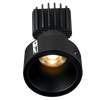 Tangra 3" Fixed Round Deep Regressed Invisible Flangeless Black Trim Lens Black 50° 4CCT+DTW 35K to 27K CRI90 with 120V Residential Driver