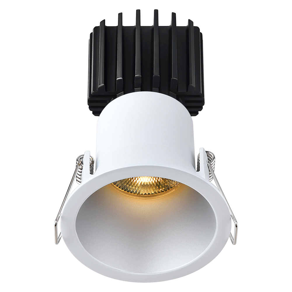 Tangra 3" Fixed Round Deep Regressed Thin Alzak Trim Reflector Clear glass 36° 5CCT CRI98 with 120V Residential Driver