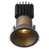 Tangra 3" Fixed Round Deep Regressed Thin Bronze Trim Reflector Frosted glass 50° 5CCT CRI98 with 120-347V 0-10V Dimmable Commercial Driver