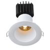 Tangra 3" Fixed Round Deep Regressed Wide White Trim Lens White 36° 5CCT CRI98 with 120V Commercial Driver
