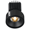 Tangra 3" Fixed Round Recessed Invisible Flangeless Black Trim Reflector Frosted glass 50° 5CCT CRI95 with 120-347V 0-10V Dimmable Commercial Driver
