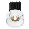 Tangra 3" Fixed Round Recessed Invisible Flangeless White Trim Lens White 50° 5CCT CRI98  with 120-347V 0-10V Dimmable Residential Driver