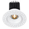 Tangra 3" Fixed Round Recessed Invisible White Trim Lens White 36° 5CCT CRI98 with 120-347V 0-10V Dimmable Residential Driver