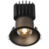 Tangra 3" Fixed Round Recessed Thin Bronze Trim Lens Black 50° 5CCT CRI98 with 120V Residential Driver