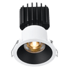 Tangra 3" Fixed Round Recessed Thin White-Black Duo Trim Reflector Frosted glass 50° DTW 30K to 18K CRI95 with 120V Residential Driver