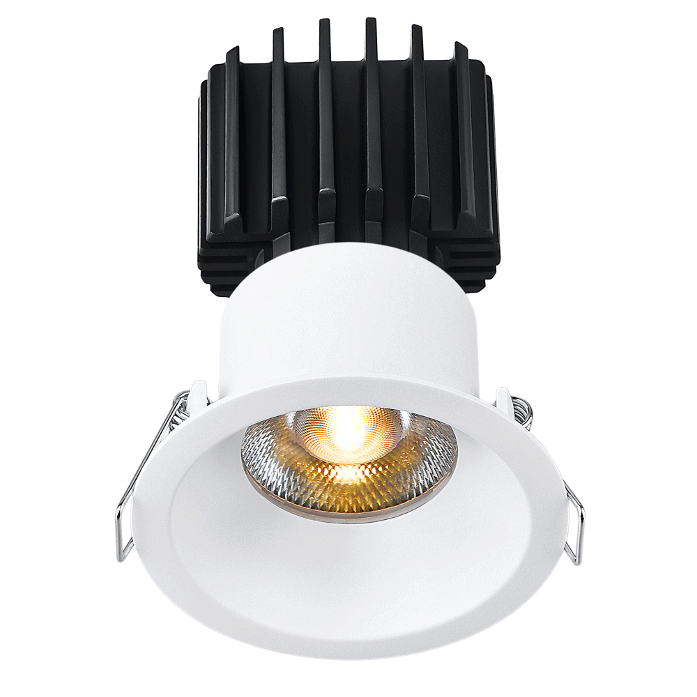 Tangra 3" Fixed Round Recessed Thin White Trim Lens White 24° 5CCT CRI98 with 120V Residential Driver