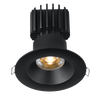 Tangra 3" Gimbal Round Recessed Wide Black Trim Reflector Frosted glass 50° 4CCT+DTW 35K to 27K CRI90 with 120V Commercial Driver