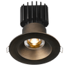 Tangra 3" Fixed Round Recessed Wide Bronze Trim Reflector Frosted glass 50° 5CCT CRI95 with 120V Residential Driver