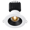 Tangra 3" Fixed Round Recessed Wide White-Black Duo Trim Reflector Semi-frosted glass 36° 30K CRI95 with 120V Commercial Driver