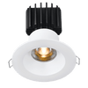 Tangra 3" Gimbal Round Recessed Wide White Trim Reflector Clear glass 20° 30K CRI95 with 120-347V 0-10V Dimmable Commercial Driver
