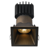 Tangra 3" Fixed Square Deep Regressed Thin Bronze Trim Lens Black 50° 4CCT+DTW 35K to 27K CRI90 with 120-347V 0-10V Dimmable Residential Driver