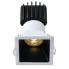 Tangra 3" Fixed Square Deep Regressed Thin White-Black Duo Trim Lens Black 36° DTW 30K to 18K CRI95with 120-347V 0-10V Dimmable Commercial Driver