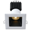 Tangra 3" Fixed Square Deep Regressed Wide White-Black Duo Trim Lens Black 36° 4CCT+DTW 35K to 27K CRI90 with 120-347V 0-10V Dimmable Commercial Driver