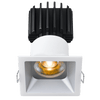 Tangra 3" Fixed Square Recessed Thin Alzak Trim Reflector Frosted glass 60° 4CCT+DTW 35K to 27K CRI90 with 120V Commercial Driver