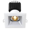 Tangra 3" Fixed Square Recessed Wide Alzak Trim Lens White 50° 5CCT CRI98 with 120-347V 0-10V Dimmable Commercial Driver