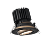 Tangra 3" Gimbal Round Flat Wide Bronze Trim Lens Black 50° 30K CRI95 with 120V Commercial Driver