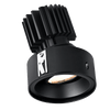 Tangra 3" Gimbal Round Recessed Invisible Flangeless Black Trim Reflector Frosted glass 60° 5CCT CRI98 with 120V Commercial Driver