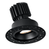 Tangra 3" Gimbal Round Recessed Invisible Black Trim Reflector Frosted glass 50° 5CCT CRI98