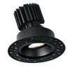 Tangra 3" Gimbal Round Recessed Invisible Black Trim Reflector Semi-frosted glass 20° 30K CRI95 with 120-347V 0-10V Dimmable Commercial Driver