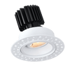 Tangra 3" Gimbal Round Recessed Invisible White Trim Reflector Frosted glass 50° 4CCT+DTW 35K to 27K CRI90 with 120-347V 0-10V Dimmable Residential Driver