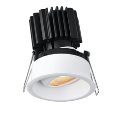Tangra 3" Gimbal Round Recessed Thin White Trim Lens White 50° 5CCT CRI95 with 120V Residential Driver