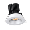 Tangra 3" Gimbal Round Recessed Wide Alzak Trim Reflector Frosted glass 60° 4CCT+DTW 35K to 27K CRI90 with 120-347V 0-10V Dimmable Residential Driver