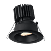 Tangra 3" Gimbal Round Recessed Wide Black Trim Reflector Frosted glass 60° 5CCT CRI98 with 120-347V 0-10V Dimmable Residential Driver