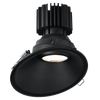 Tangra 4" Gimbal Round Sloped Thin Black Trim Reflector Frosted glass 50° 30K CRI95 with 120V Commercial Driver