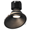 Tangra 4" Gimbal Round Sloped Thin Bronze Trim Reflector Frosted glass 50° 30K CRI98 with 120-347V 0-10V Dimmable Residential Driver