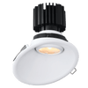 Tangra 4" Gimbal Round Sloped Thin White Trim Reflector Semi-frosted glass 20° 5CCT CRI98 with 120-347V 0-10V Dimmable Commercial Driver