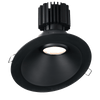 Tangra 4" Gimbal Round Sloped Wide Black Trim Lens Black 24° 30K CRI98 with 120-347V 0-10V Dimmable Residential Driver