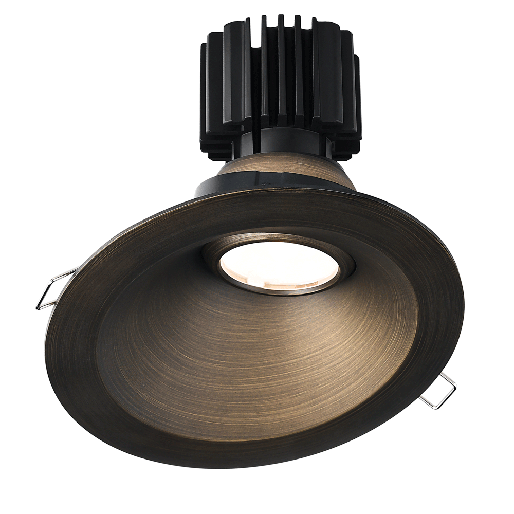 Tangra 4" Gimbal Round Sloped Wide Bronze Trim Reflector Frosted glass 50° 30K CRI95 with 120V Commercial Driver