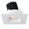 Tangra 3" Gimbal Square Invisible White Trim Reflector Frosted glass 50° 4CCT+DTW 35K to 27K CRI90 with 120-347V 0-10V Dimmable Residential Driver