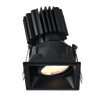 Tangra 3" Gimbal Square Recessed Thin Black Trim Reflector Frosted glass 50° DTW 30K to 18K CRI95 with 120-347V 0-10V Dimmable Residential Driver