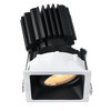 Tangra 3" Gimbal Square Recessed Thin White-Black Duo Trim Lens Black 50° 30K CRI95 with 120V Commercial Driver