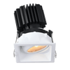 Tangra 3" Gimbal Square Recessed Thin White Trim Reflector Frosted glass 50° 30K CRI98 with 120V Residential Driver