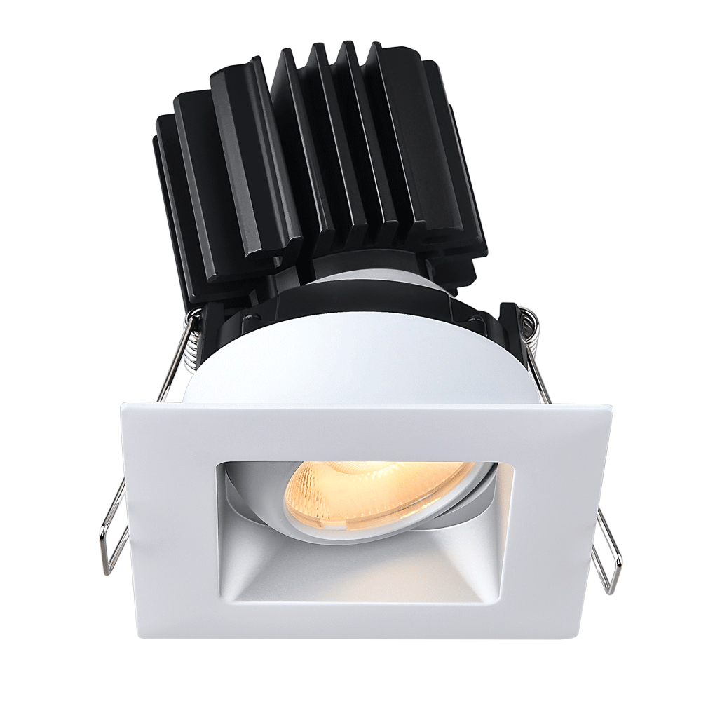 Tangra 3" Gimbal Square Recessed Wide Alzak Trim Lens White 24° 30K CR ...