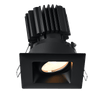 Tangra 3" Gimbal Square Recessed Wide Black Trim Lens Black 50° 5CCT CRI98 with 120V Commercial Driver