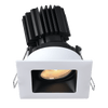 Tangra 3" Gimbal Square Recessed Wide White-Black Duo Trim Reflector Frosted glass 60° 4CCT+DTW 35K to 27K CRI90 with 120V Residential Driver