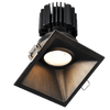 Tangra 4" Gimbal Square Sloped Thin Bronze Trim Reflector Frosted glass 60° DTW 30K to 18K CRI95 with 120V Residential Driver