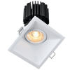 Tangra 4" Gimbal Square Sloped Thin White Trim Lens White 36° 5CCT CRI98 with 120-347V 0-10V Dimmable Commercial Driver