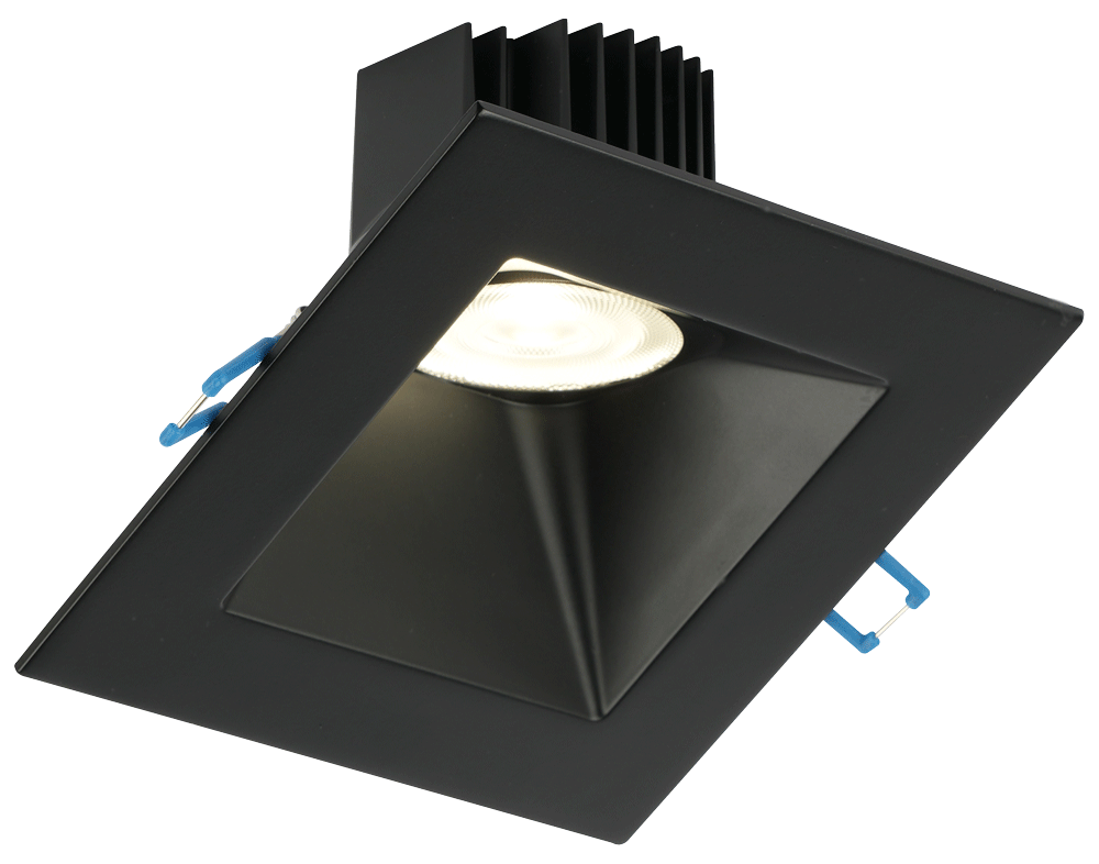 Lotus LED Lights LD3S-5CCT-5SSL-WH-60D 5 Inch Square Sloped Regressed LED - 15 Watt - 5CCT Switchable Black Trim
