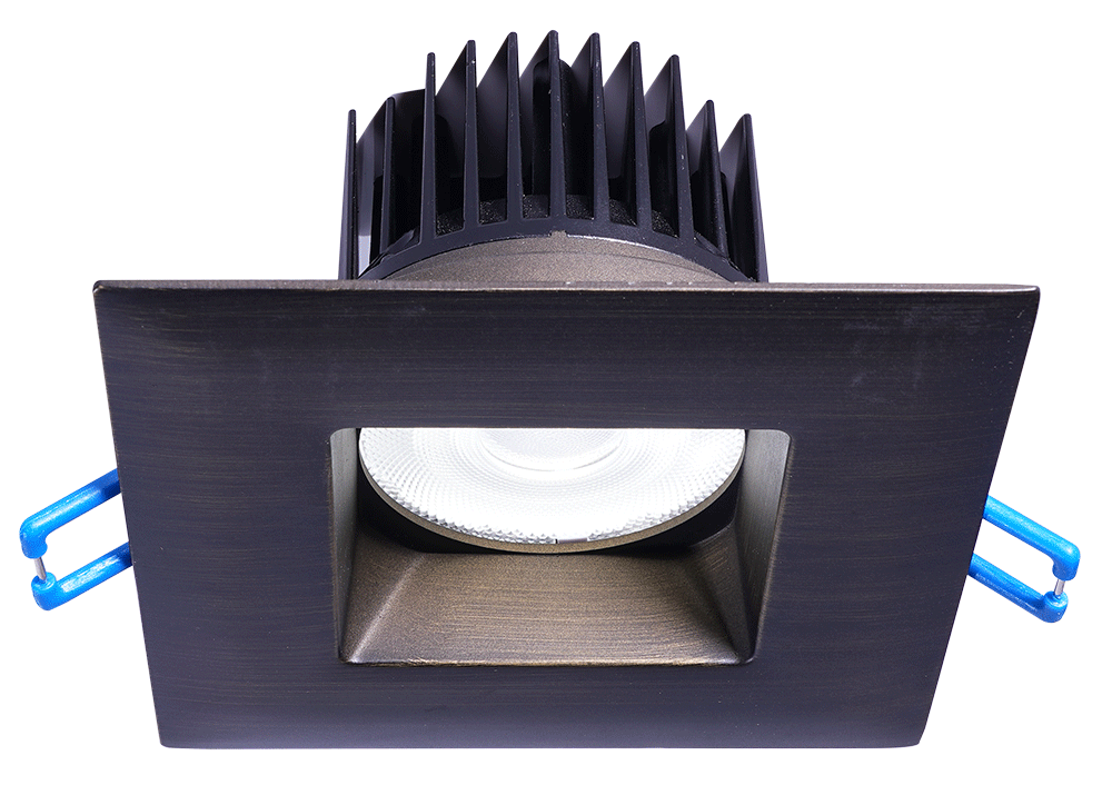 Lotus LED Lights LD3S-5CCT-ORB - 3 inch Oil Rubbed Square Regressed LED Downlight - 15 Watt - High Output - 5CCT - Bronze Trim