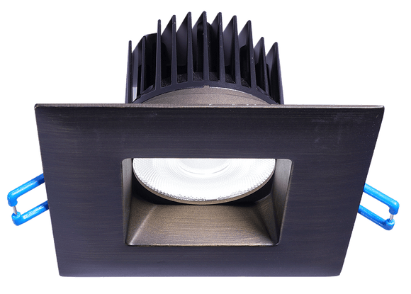 Lotus LED Lights LD3S-3018K-ORB-60D - 3 inch Square Regressed LED Downlight - 15 Watt - Dim to Warm - Oil Rubbed Bronze Finish - 60 Deg.Beam Spread