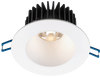 Lotus LED Lights LD4R-32K-4R-CPL-WH-DTW-60D 4 inch Round Corrosion Resistant Deep Regressed LED Downlight 15W Dim To Warm 3000-2000K - 60 Deg. Beam Angle - Polycarbonate White Trim