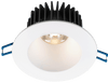 Lotus LED Lights LD4R-32K-4R-CPL-WH-DTW-15D 4 inch Round Corrosion Resistant Deep Regressed LED Downlight 15W Dim To Warm 3000-2000K - 15 Deg. Beam Angle - Polycarbonate White Trim